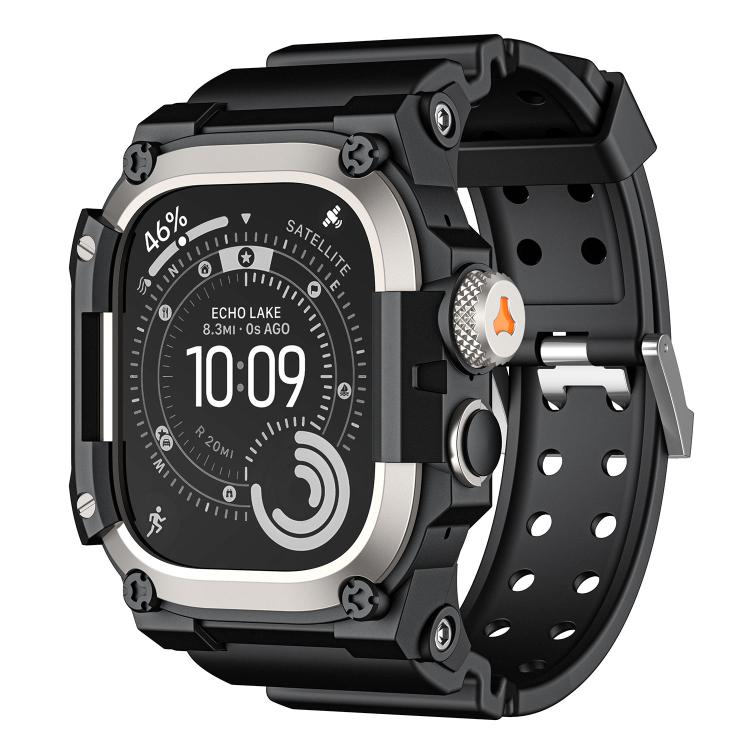 Metall-Schutzgehäuse Einteiliges TPU-Uhrenarmband, Für Apple Watch Ultra 3 / Ultra 2 / Ultra 1 49mm