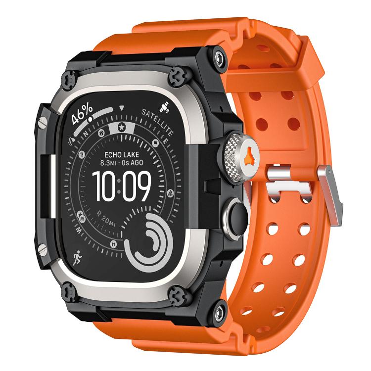 Metall-Schutzgehäuse Einteiliges TPU-Uhrenarmband, Für Apple Watch Ultra 3 / Ultra 2 / Ultra 1 49mm