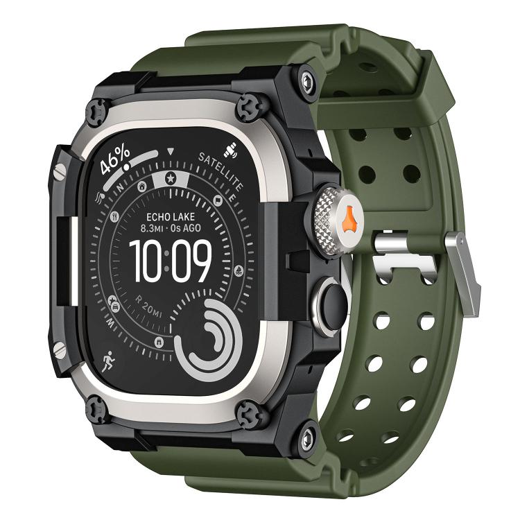 Metall-Schutzgehäuse Einteiliges TPU-Uhrenarmband, Für Apple Watch Ultra 3 / Ultra 2 / Ultra 1 49mm