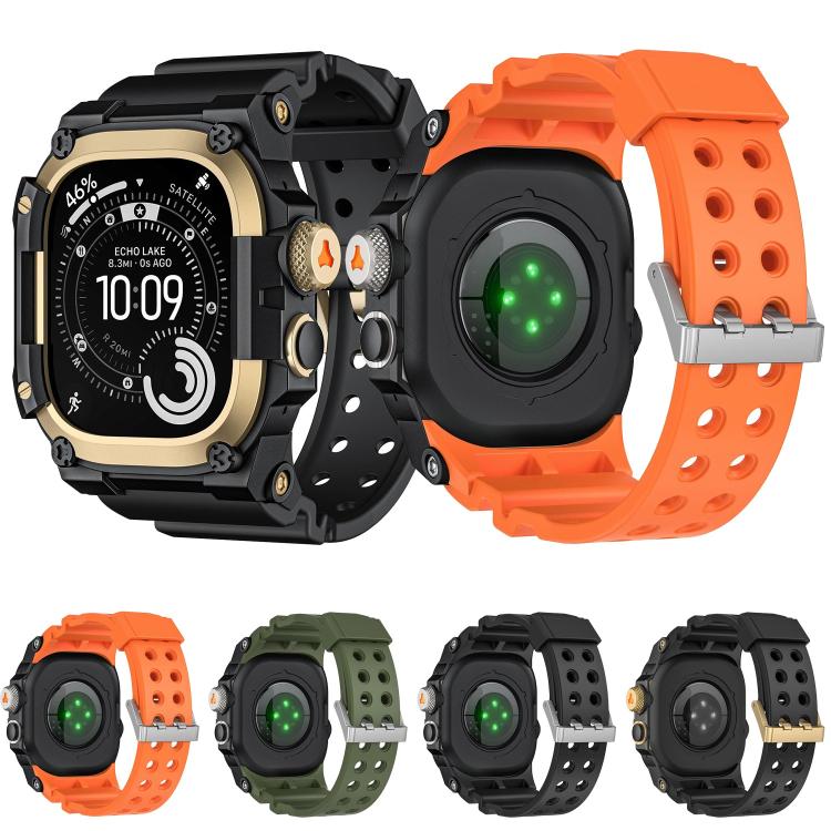 Metall-Schutzgehäuse Einteiliges TPU-Uhrenarmband, Für Apple Watch Ultra 3 / Ultra 2 / Ultra 1 49mm