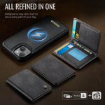 CaseMe Me80 Serie Abnehmbare Geldbörse Magnetische RFID Vegane Leder Handyhülle, Für iPhone 13, Für iPhone 12 / 12 Pro, Für iPhone 12 Pro Max, Für iPhone 11 Pro Max, Für iPhone 11, Für iPhone 11 Pro