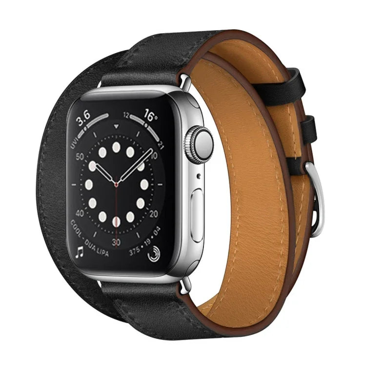 Universal-Lederarmband mit Doppelschlaufe für Apple Watch 3 / 2 / 1 Generation, 38 mm