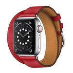 Universal-Lederarmband mit Doppelschlaufe für Apple Watch 3 / 2 / 1 Generation, 38 mm