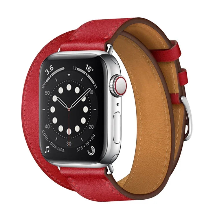 Universal-Lederarmband mit Doppelschlaufe für Apple Watch 3 / 2 / 1 Generation, 38 mm