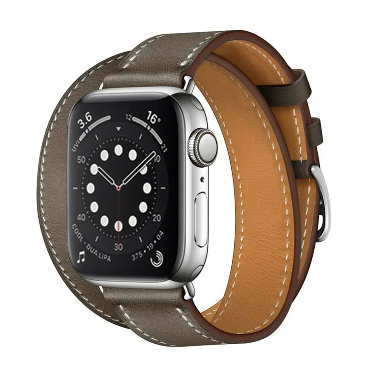 Universal-Lederarmband mit Doppelschlaufe für Apple Watch 3 / 2 / 1 Generation, 38 mm