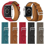 Universal-Lederarmband mit Doppelschlaufe für Apple Watch 3 / 2 / 1 Generation, 38 mm