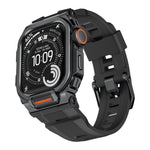 Lebhaftes Zinklegierungs-Cover Integriertes Silikon-Uhrenarmband, Für Apple Watch Series 11 / 10 46mm