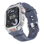 Lebhaftes Zinklegierungs-Cover Integriertes Silikon-Uhrenarmband, Für Apple Watch Series 11 / 10 46mm