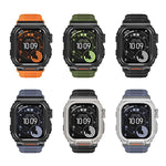 Lebhaftes Zinklegierungs-Cover Integriertes Silikon-Uhrenarmband, Für Apple Watch Series 11 / 10 46mm