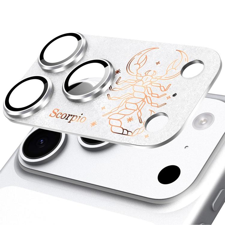 Für iPhone 17 Pro Zwölf Konstellationen Armor Integrierte Vollabdeckung Matt Metall Kameraobjektivschutz, Skorpion, Waage, Wassermann, Zwillinge, Fische, Löwe, Schütze, Steinbock, Krebs, Stier, Jungfrau, Widder