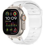 Individuell gestaltetes Stufen-Stil einfarbiges Silikon-Uhrenarmband, Für Apple Watch 49mm / 46mm / 45mm / 44mm