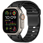 Individuell gestaltetes Stufen-Stil einfarbiges Silikon-Uhrenarmband, Für Apple Watch 49mm / 46mm / 45mm / 44mm