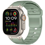 Individuell gestaltetes Stufen-Stil einfarbiges Silikon-Uhrenarmband, Für Apple Watch 49mm / 46mm / 45mm / 44mm