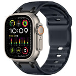 Individuell gestaltetes Stufen-Stil einfarbiges Silikon-Uhrenarmband, Für Apple Watch 49mm / 46mm / 45mm / 44mm