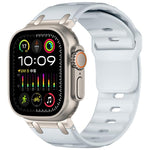 Individuell gestaltetes Stufen-Stil einfarbiges Silikon-Uhrenarmband, Für Apple Watch 49mm / 46mm / 45mm / 44mm