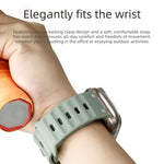 Individuell gestaltetes Stufen-Stil einfarbiges Silikon-Uhrenarmband, Für Apple Watch 49mm / 46mm / 45mm / 44mm