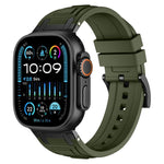 Dreischichtiges Panzer-Silikon-Uhrenarmband, Für Apple Watch 49mm / 46mm / 45mm / 44mm, Für Apple Watch 42mm / 41mm / 40mm / 38mm