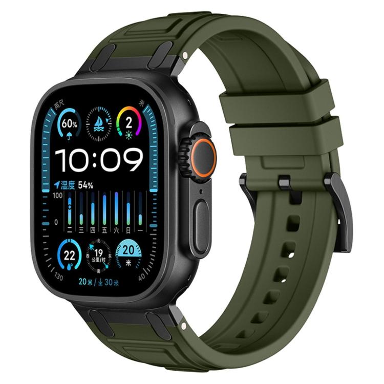 Dreischichtiges Panzer-Silikon-Uhrenarmband, Für Apple Watch 49mm / 46mm / 45mm / 44mm, Für Apple Watch 42mm / 41mm / 40mm / 38mm