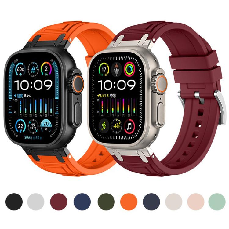 Dreischichtiges Panzer-Silikon-Uhrenarmband, Für Apple Watch 49mm / 46mm / 45mm / 44mm, Für Apple Watch 42mm / 41mm / 40mm / 38mm