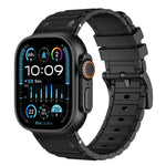 Verstärktes I-förmiges Textur-Silikon-Uhrenarmband, Für Apple Watch 49mm / 46mm / 45mm / 44mm, Für Apple Watch 42mm / 41mm / 40mm / 38mm
