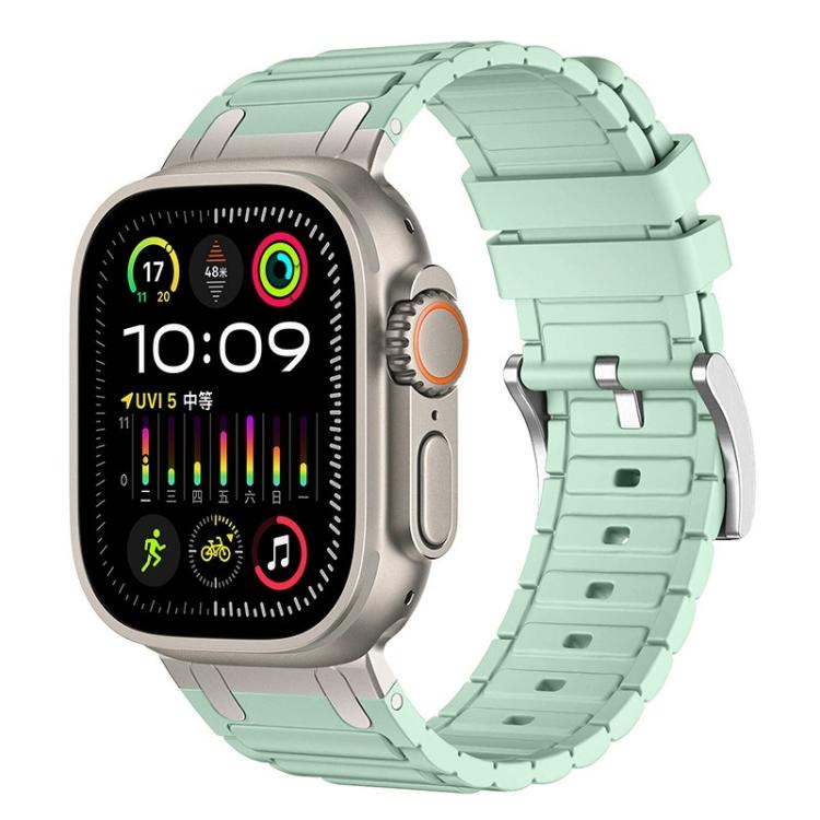 Verstärktes I-förmiges Textur-Silikon-Uhrenarmband, Für Apple Watch 49mm / 46mm / 45mm / 44mm, Für Apple Watch 42mm / 41mm / 40mm / 38mm