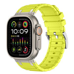 Verstärktes I-förmiges Textur-Silikon-Uhrenarmband, Für Apple Watch 49mm / 46mm / 45mm / 44mm, Für Apple Watch 42mm / 41mm / 40mm / 38mm