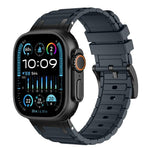 Verstärktes I-förmiges Textur-Silikon-Uhrenarmband, Für Apple Watch 49mm / 46mm / 45mm / 44mm, Für Apple Watch 42mm / 41mm / 40mm / 38mm