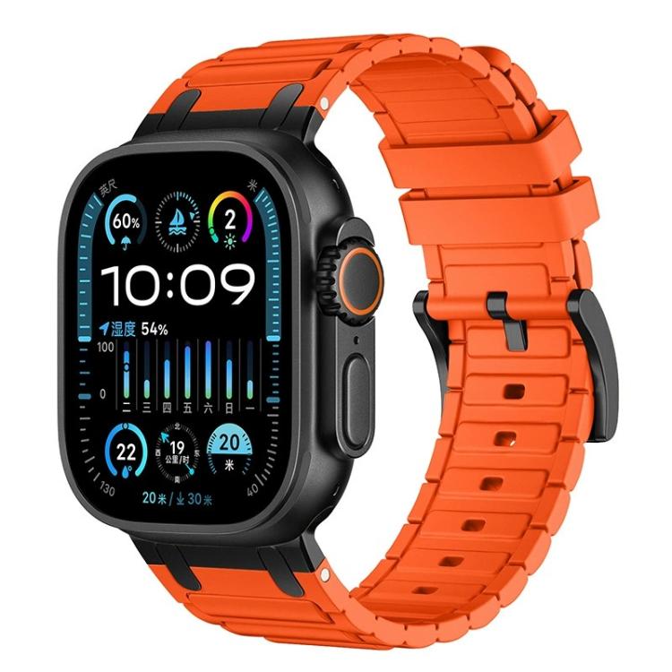 Verstärktes I-förmiges Textur-Silikon-Uhrenarmband, Für Apple Watch 49mm / 46mm / 45mm / 44mm, Für Apple Watch 42mm / 41mm / 40mm / 38mm