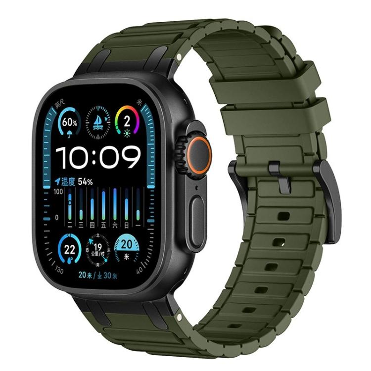 Verstärktes I-förmiges Textur-Silikon-Uhrenarmband, Für Apple Watch 49mm / 46mm / 45mm / 44mm, Für Apple Watch 42mm / 41mm / 40mm / 38mm