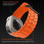 Verstärktes I-förmiges Textur-Silikon-Uhrenarmband, Für Apple Watch 49mm / 46mm / 45mm / 44mm, Für Apple Watch 42mm / 41mm / 40mm / 38mm