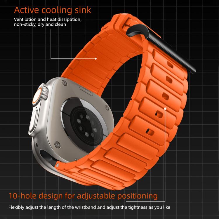 Verstärktes I-förmiges Textur-Silikon-Uhrenarmband, Für Apple Watch 49mm / 46mm / 45mm / 44mm, Für Apple Watch 42mm / 41mm / 40mm / 38mm