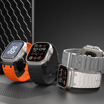 Verstärktes I-förmiges Textur-Silikon-Uhrenarmband, Für Apple Watch 49mm / 46mm / 45mm / 44mm, Für Apple Watch 42mm / 41mm / 40mm / 38mm