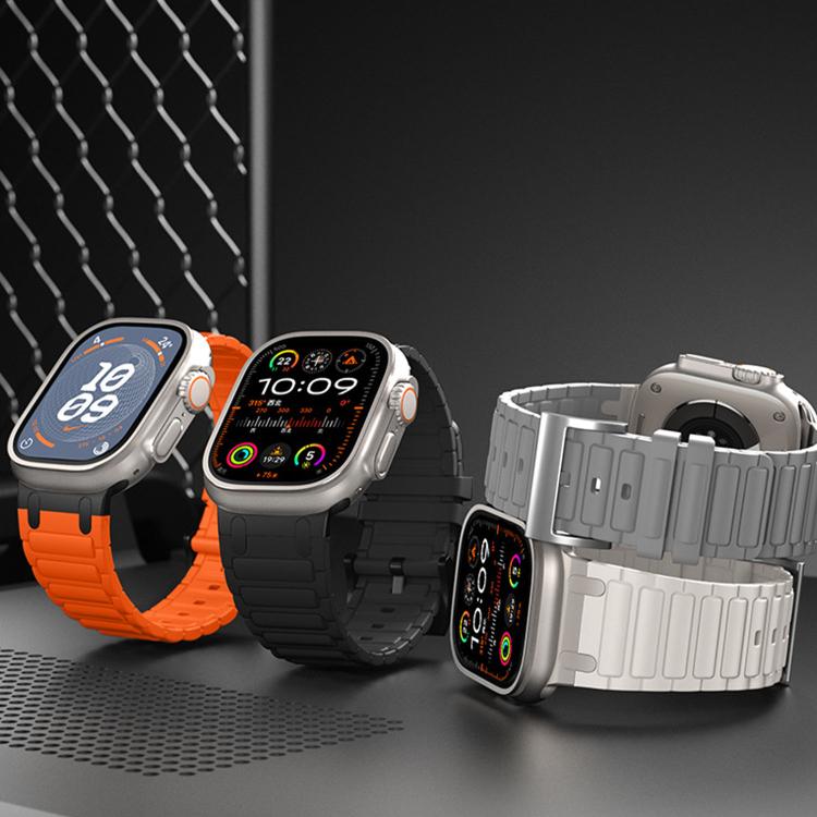 Verstärktes I-förmiges Textur-Silikon-Uhrenarmband, Für Apple Watch 49mm / 46mm / 45mm / 44mm, Für Apple Watch 42mm / 41mm / 40mm / 38mm