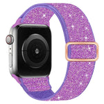 Glitzerndes elastisches Nylon-Uhrenarmband, Für Apple Watch 49mm / 46mm / 45mm / 44mm, Für Apple Watch 42mm / 41mm / 40mm / 38mm