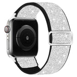 Glitzerndes elastisches Nylon-Uhrenarmband, Für Apple Watch 49mm / 46mm / 45mm / 44mm, Für Apple Watch 42mm / 41mm / 40mm / 38mm