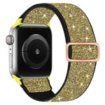Glitzerndes elastisches Nylon-Uhrenarmband, Für Apple Watch 49mm / 46mm / 45mm / 44mm, Für Apple Watch 42mm / 41mm / 40mm / 38mm