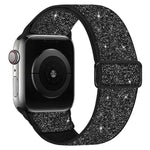 Glitzerndes elastisches Nylon-Uhrenarmband, Für Apple Watch 49mm / 46mm / 45mm / 44mm, Für Apple Watch 42mm / 41mm / 40mm / 38mm