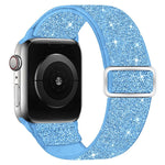 Glitzerndes elastisches Nylon-Uhrenarmband, Für Apple Watch 49mm / 46mm / 45mm / 44mm, Für Apple Watch 42mm / 41mm / 40mm / 38mm