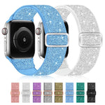 Glitzerndes elastisches Nylon-Uhrenarmband, Für Apple Watch 49mm / 46mm / 45mm / 44mm, Für Apple Watch 42mm / 41mm / 40mm / 38mm