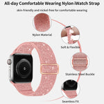 Glitzerndes elastisches Nylon-Uhrenarmband, Für Apple Watch 49mm / 46mm / 45mm / 44mm, Für Apple Watch 42mm / 41mm / 40mm / 38mm