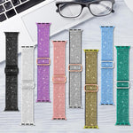 Glitzerndes elastisches Nylon-Uhrenarmband, Für Apple Watch 49mm / 46mm / 45mm / 44mm, Für Apple Watch 42mm / 41mm / 40mm / 38mm