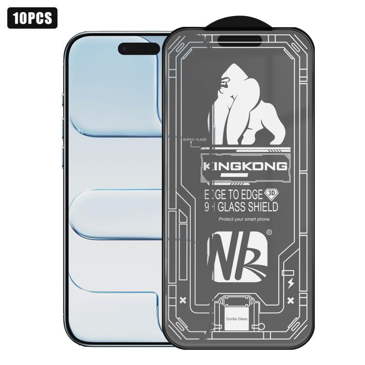 10pcs 3D Large Arc Edge Electroplated Explosion-Proof Scratch-Resistant Full-Screen Frosted HD Tempered Glass Film, For iPhone 17 Pro Max, For iPhone 17 Pro, For iPhone 17, For iPhone Air, For iPhone 16 Pro Max, For iPhone 16 Pro, For iPhone 16