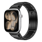 Multi-Faceted Rubber Inlaid Stainless Steel Watch Band, For Apple Watch 46mm / 49mm / 45mm / 44mm, For Apple Watch 42mm / 41mm / 40mm / 38mm