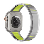 Curved Two-Tone Side-Release Stainless Steel Watch Band, For Apple Watch 49mm / 46mm / 45mm / 44mm, For Apple Watch 42mm / 41mm / 40mm / 38mm