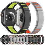 Curved Two-Tone Side-Release Stainless Steel Watch Band, For Apple Watch 49mm / 46mm / 45mm / 44mm, For Apple Watch 42mm / 41mm / 40mm / 38mm