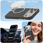 Mocome Kevlar Carbon Fiber Texture Magnetic Shockproof Phone Case, For iPhone 17 Pro Max