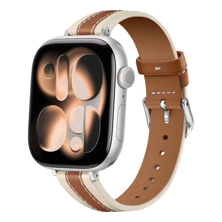 Verbundnaht echtes Leder-Uhrenarmband, Für Apple Watch 46mm / 49mm / 45mm / 44mm, Für Apple Watch 42mm / 41mm / 40mm / 38mm