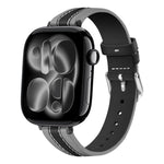Verbundnaht echtes Leder-Uhrenarmband, Für Apple Watch 46mm / 49mm / 45mm / 44mm, Für Apple Watch 42mm / 41mm / 40mm / 38mm