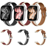 Verbundnaht echtes Leder-Uhrenarmband, Für Apple Watch 46mm / 49mm / 45mm / 44mm, Für Apple Watch 42mm / 41mm / 40mm / 38mm