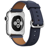 Klassisches Lederarmband mit Knopfverschluss für Apple Watch Series 3, 2 und 1 (42 mm)